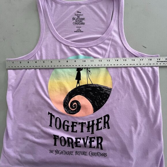 Disney Nightmare Before Christmas Tank Top Shirt L 12 14 Jack Skellington Sally - Picture 6 of 7
